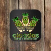 Funny Cicadas Logo Brood X Summer 2024 Coaster thumb 0