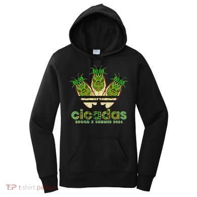 Funny Cicadas Logo Brood X Summer 2024 Women's Hoodie