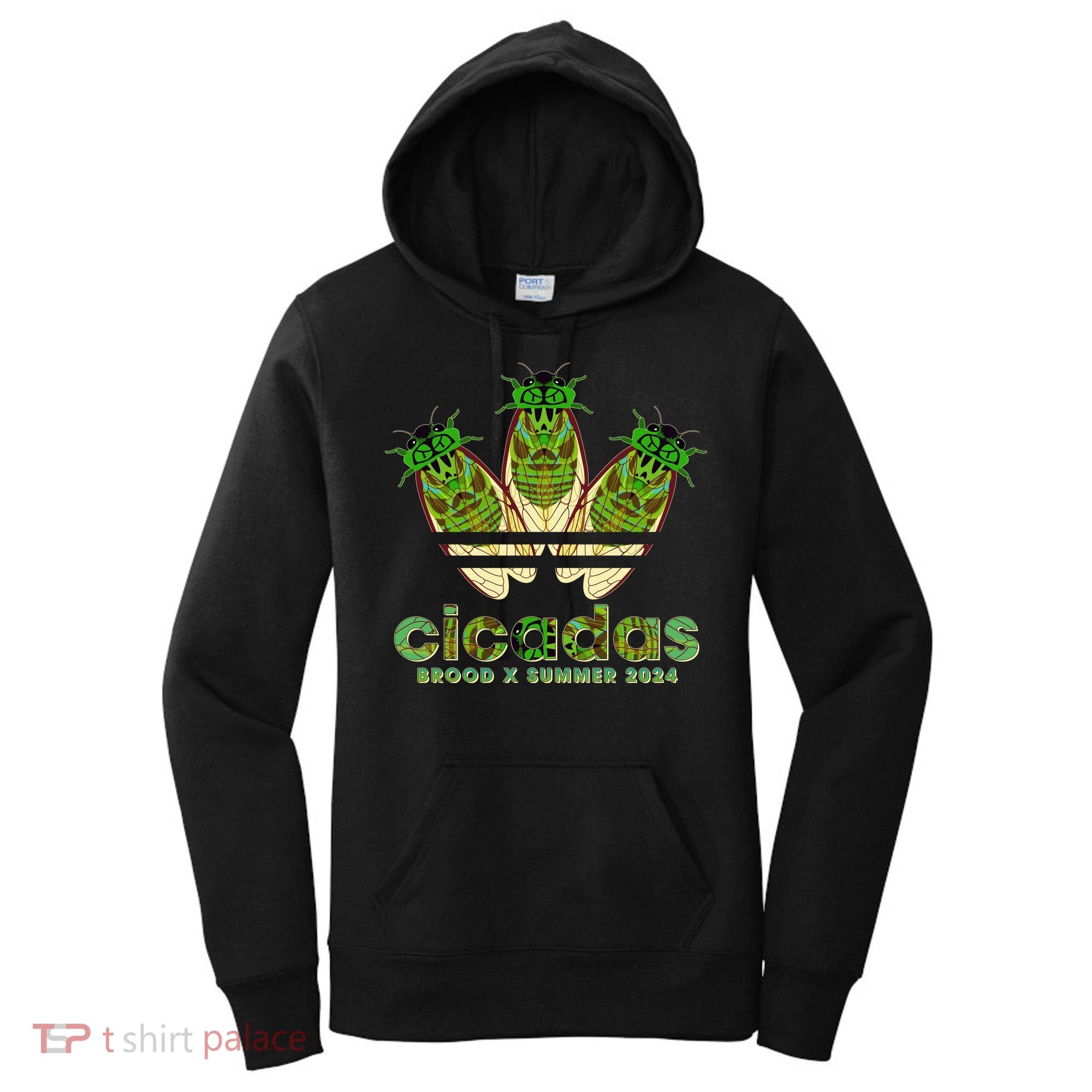 Funny Cicadas Logo Brood X Summer 2024 Women's Hoodie