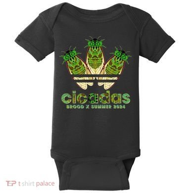 Funny Cicadas Logo Brood X Summer 2024 Baby Bodysuit