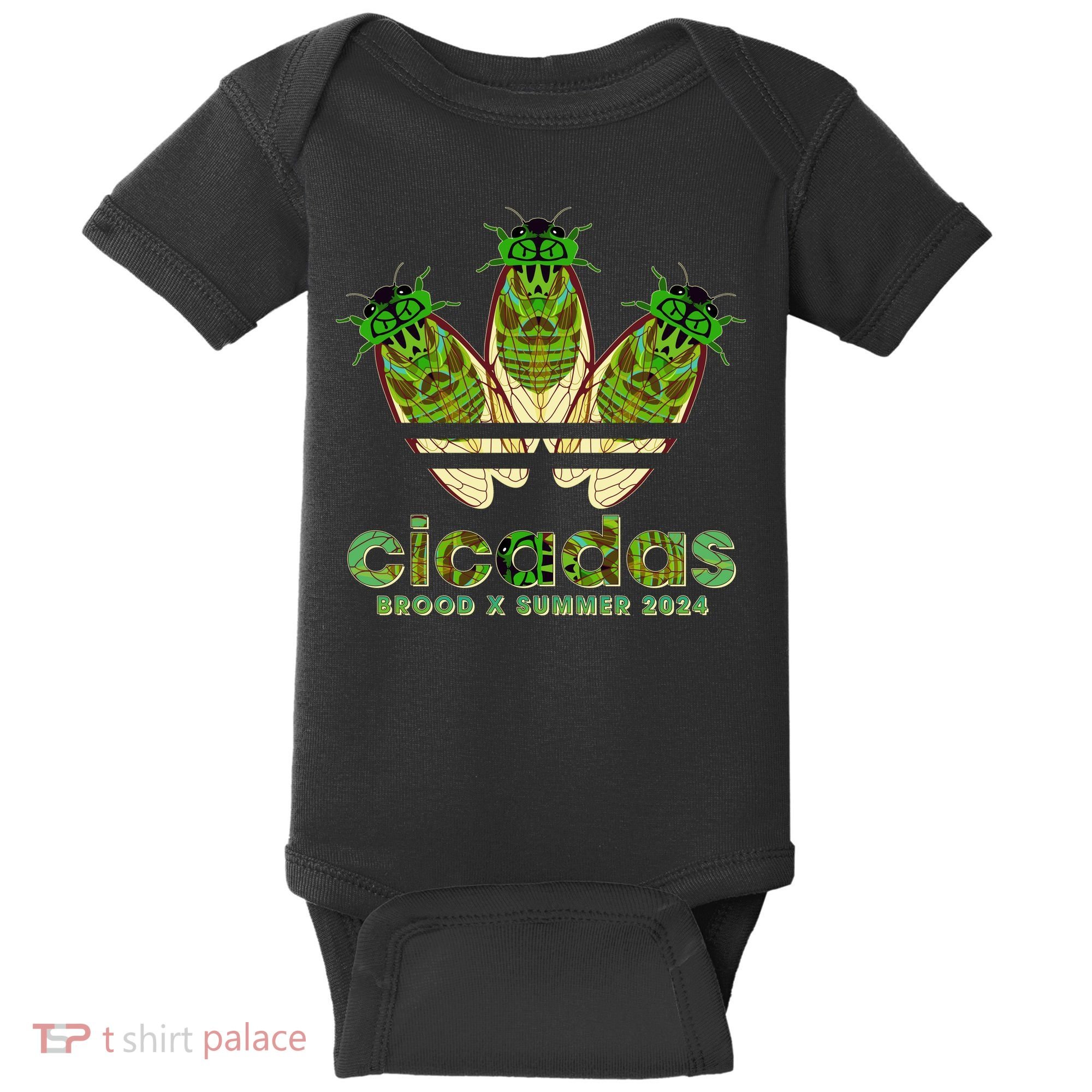 Funny Cicadas Logo Brood X Summer 2024 Baby Bodysuit
