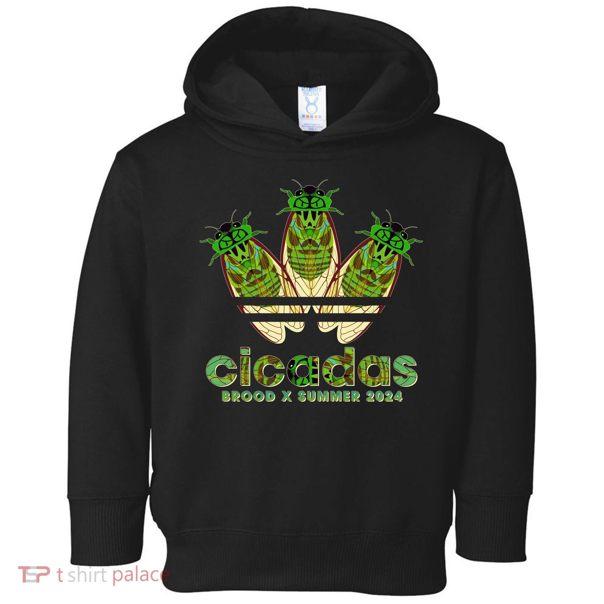 Funny Cicadas Logo Brood X Summer 2024 Toddler Hoodie