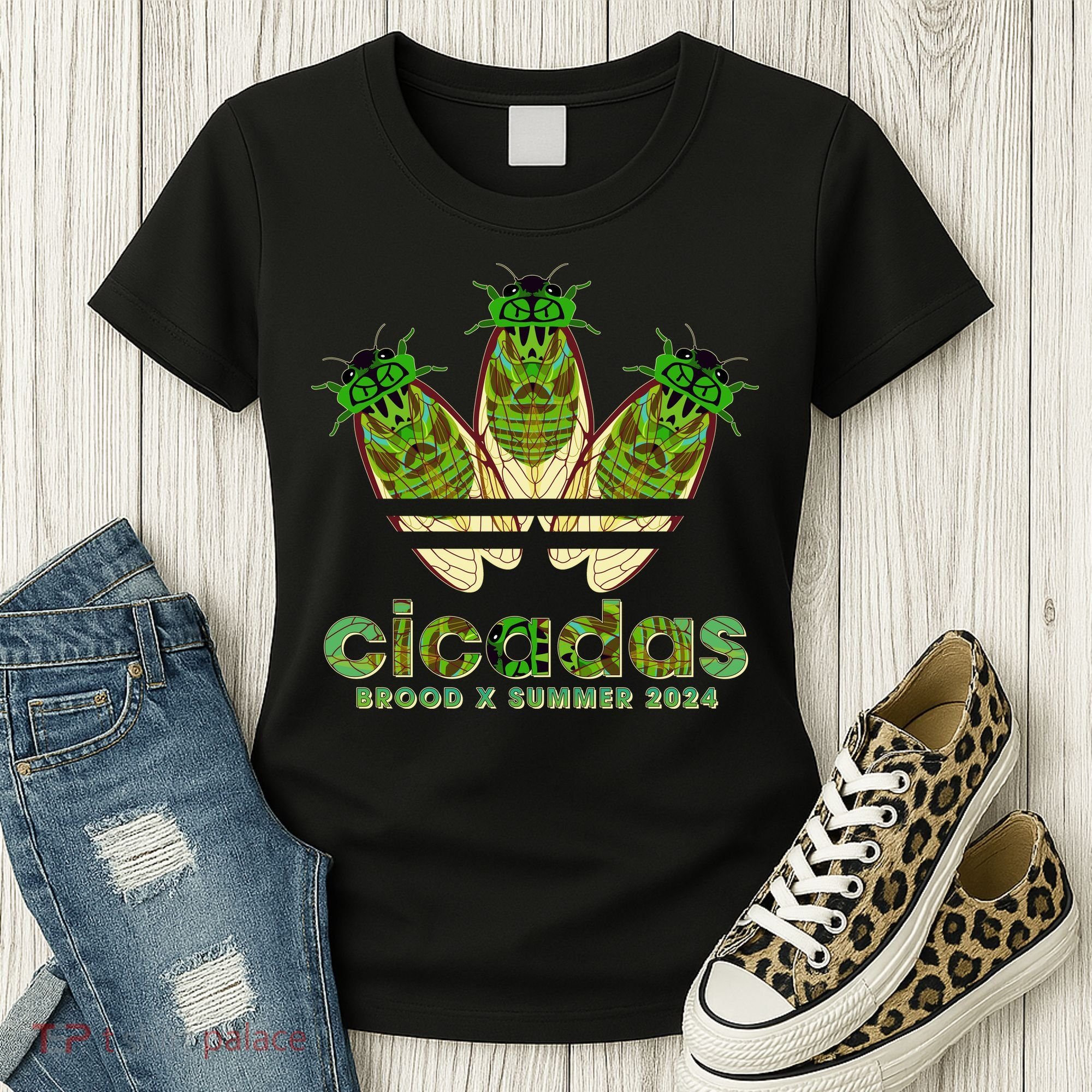 Funny Cicadas Logo Brood X Summer 2024 Women's T-Shirt