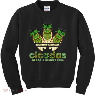 Funny Cicadas Logo Brood X Summer 2024 Kids Sweatshirt
