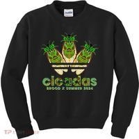 Funny Cicadas Logo Brood X Summer 2024 Kids Sweatshirt thumb 0