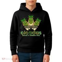 Funny Cicadas Logo Brood X Summer 2024 Kids Hoodie thumb 4
