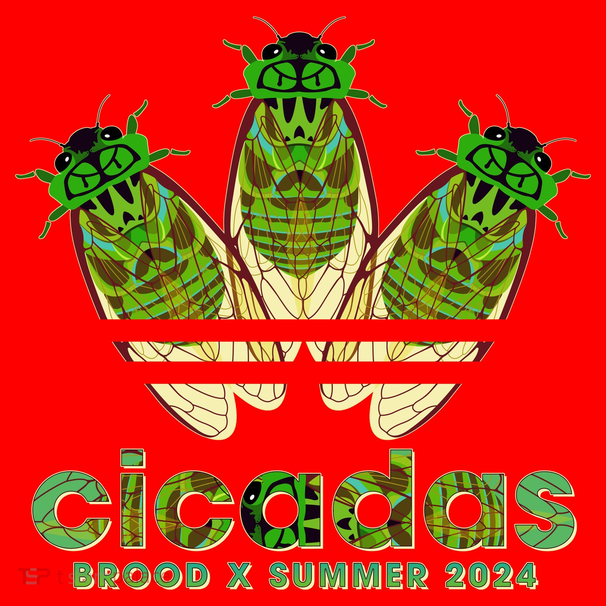 Funny Cicadas Logo Brood X Summer 2024 Santa Hat