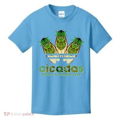 Funny Cicadas Logo Brood X Summer 2024 Kids T-Shirt