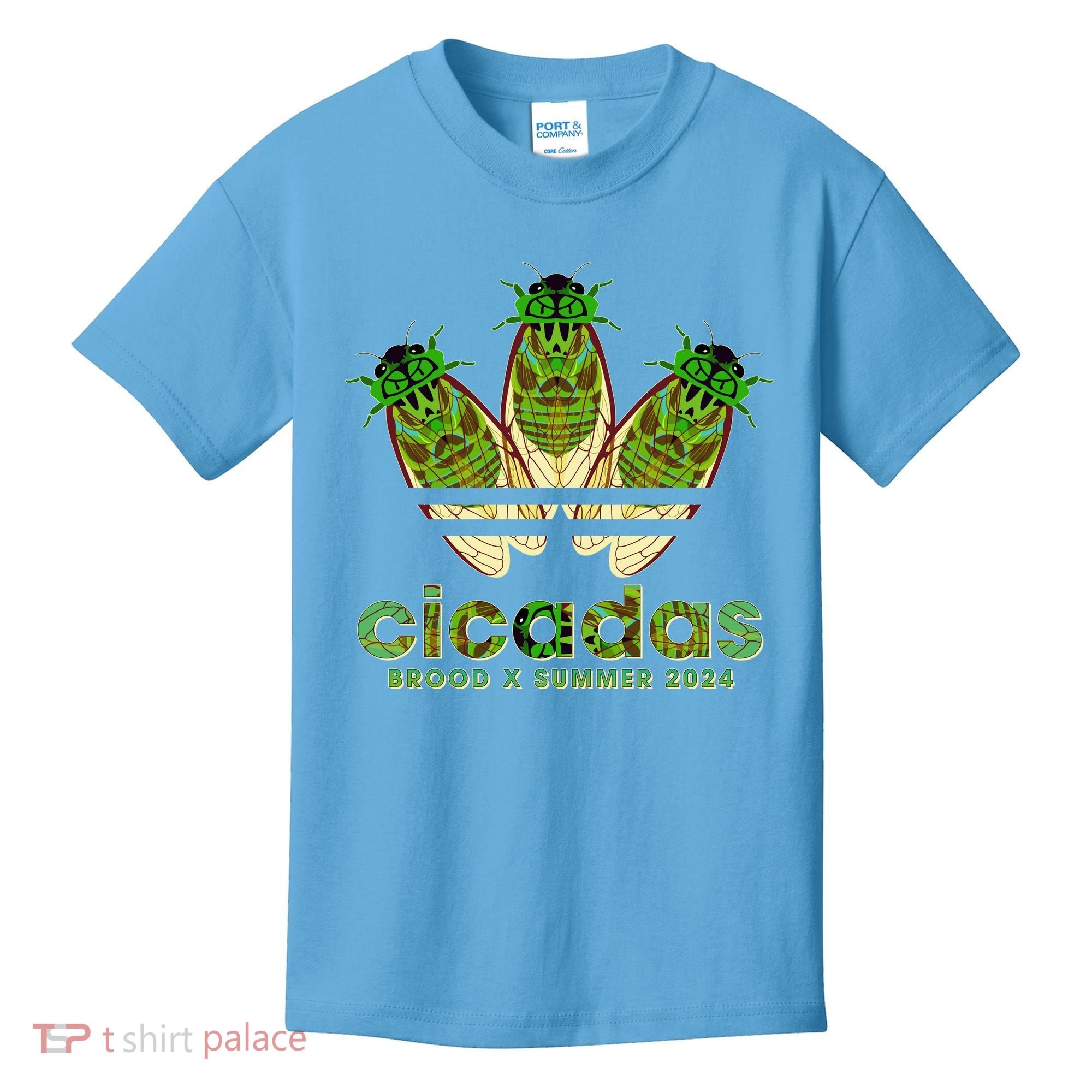 Funny Cicadas Logo Brood X Summer 2024 Kids T-Shirt