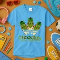 Funny Cicadas Logo Brood X Summer 2024 Kids T-Shirt thumb 3