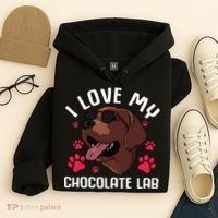 Funny Chocolate Labrador Retriever Gift Men Women Lab Lover Hoodie thumb 4
