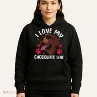 Funny Chocolate Labrador Retriever Gift Men Women Lab Lover Hoodie thumb 5