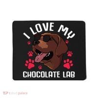 Funny Chocolate Labrador Retriever Gift Men Women Lab Lover Mousepad thumb 0