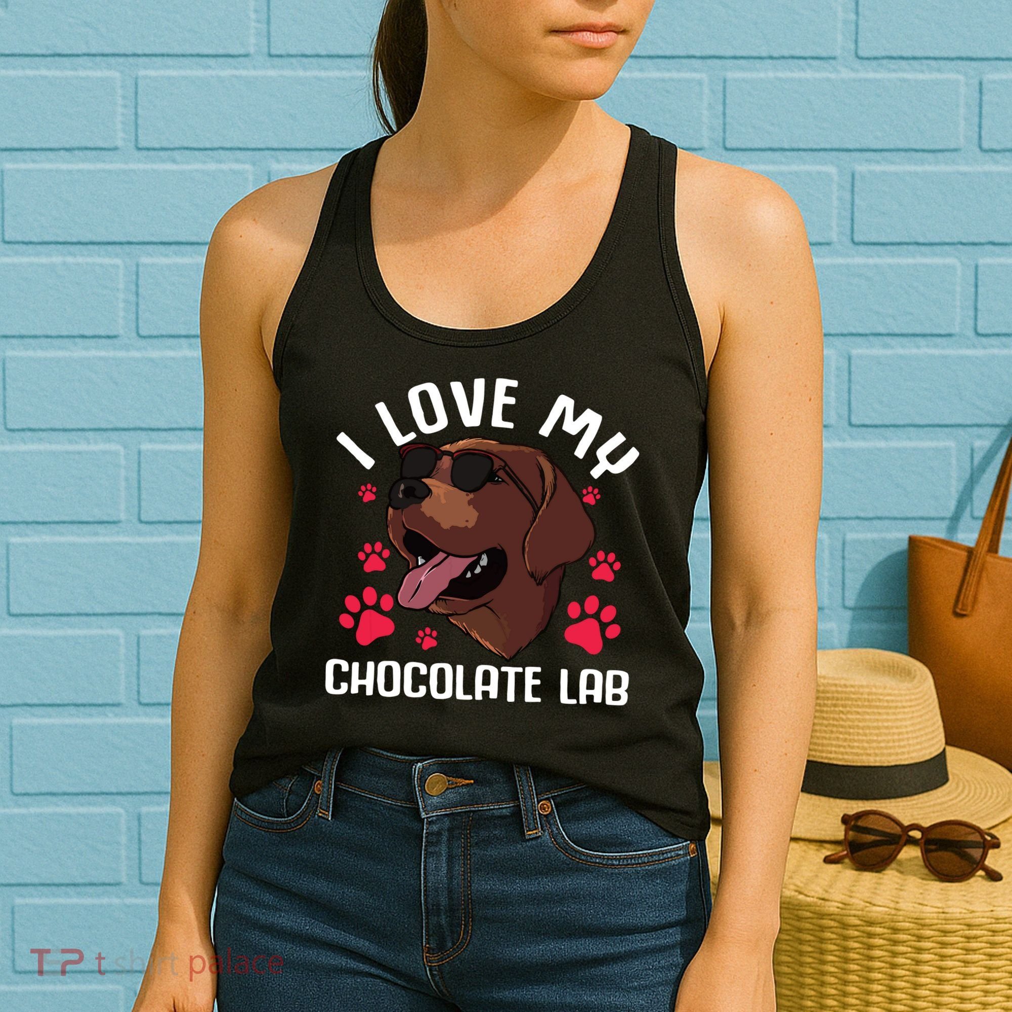 Funny Chocolate Labrador Retriever Gift Men Women Lab Lover Women's Tank Top