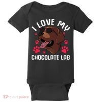 Funny Chocolate Labrador Retriever Gift Men Women Lab Lover Baby Bodysuit thumb 0