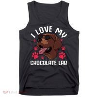Funny Chocolate Labrador Retriever Gift Men Women Lab Lover Tank Top thumb 0