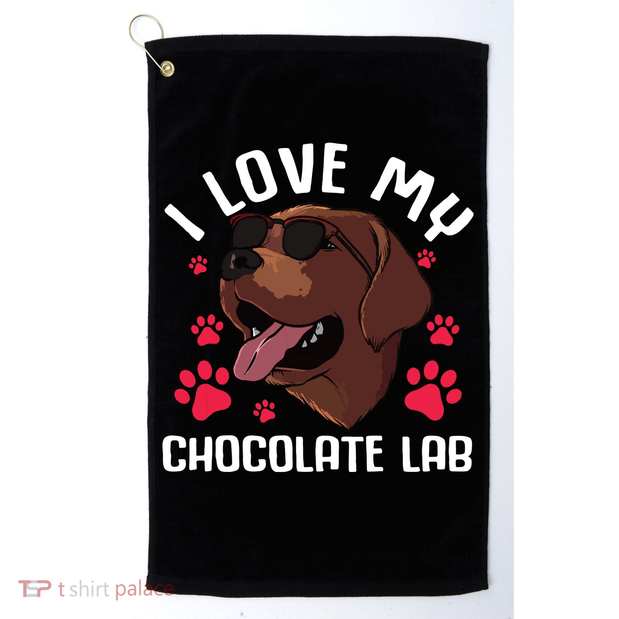 Funny Chocolate Labrador Retriever Gift Men Women Lab Lover Golf Towel