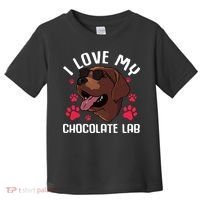 Funny Chocolate Labrador Retriever Gift Men Women Lab Lover Toddler T-Shirt thumb 0