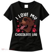 Funny Chocolate Labrador Retriever Gift Men Women Lab Lover Women's T-Shirt thumb 0