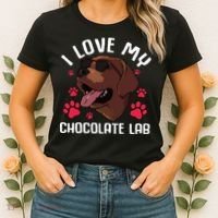 Funny Chocolate Labrador Retriever Gift Men Women Lab Lover Women's T-Shirt thumb 2