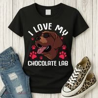 Funny Chocolate Labrador Retriever Gift Men Women Lab Lover Women's T-Shirt thumb 3