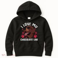 Funny Chocolate Labrador Retriever Gift Men Women Lab Lover Kids Hoodie thumb 0
