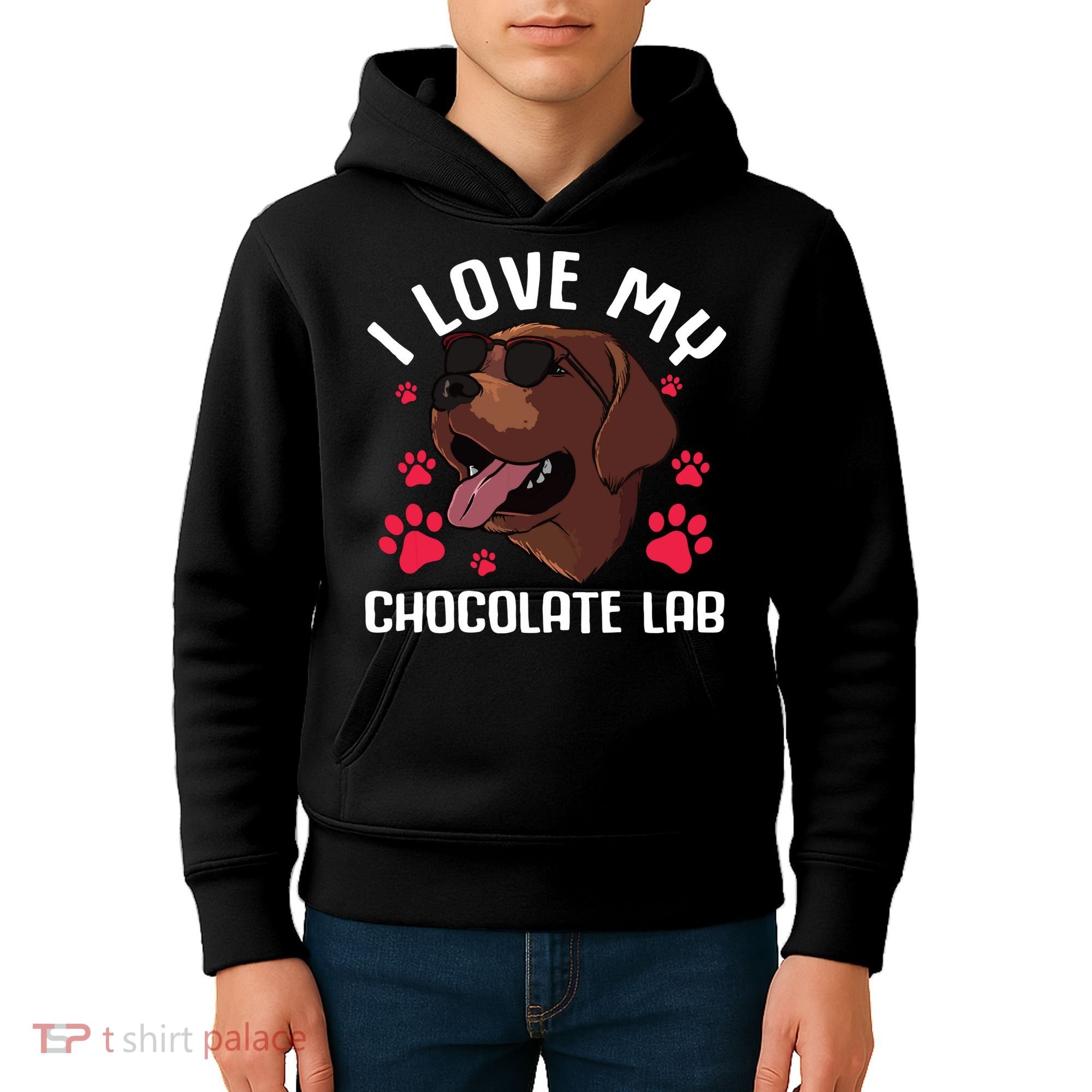 Funny Chocolate Labrador Retriever Gift Men Women Lab Lover Kids Hoodie