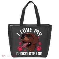 Funny Chocolate Labrador Retriever Gift Men Women Lab Lover Tote Bag thumb 0