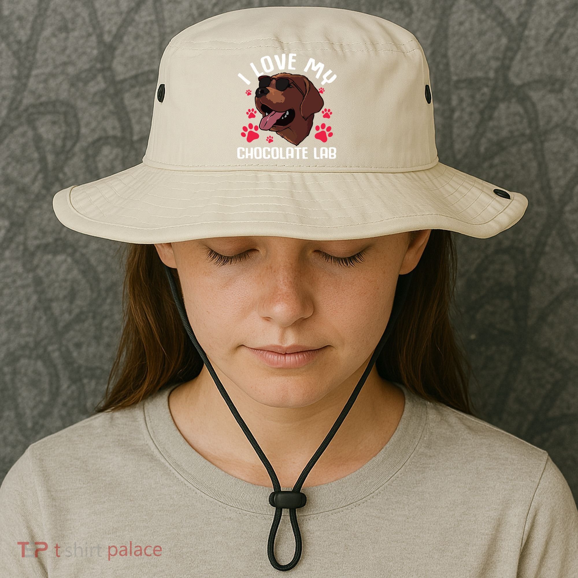 Funny Chocolate Labrador Retriever Gift Men Women Lab Lover Bucket Hat