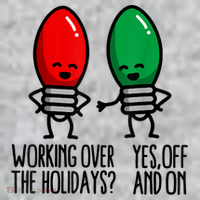 Funny Christmas Lights Pun Working Over Holidays Toddler T-Shirt thumb 2
