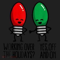 Funny Christmas Lights Pun Working Over Holidays Women's Sweatshirt thumb 2