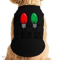 Funny Christmas Lights Pun Working Over Holidays Doggie Tank thumb 0