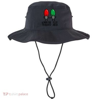 Funny Christmas Lights Pun Working Over Holidays Bucket Hat