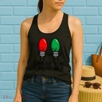 Funny Christmas Lights Pun Working Over Holidays Women's Tank Top thumb 2