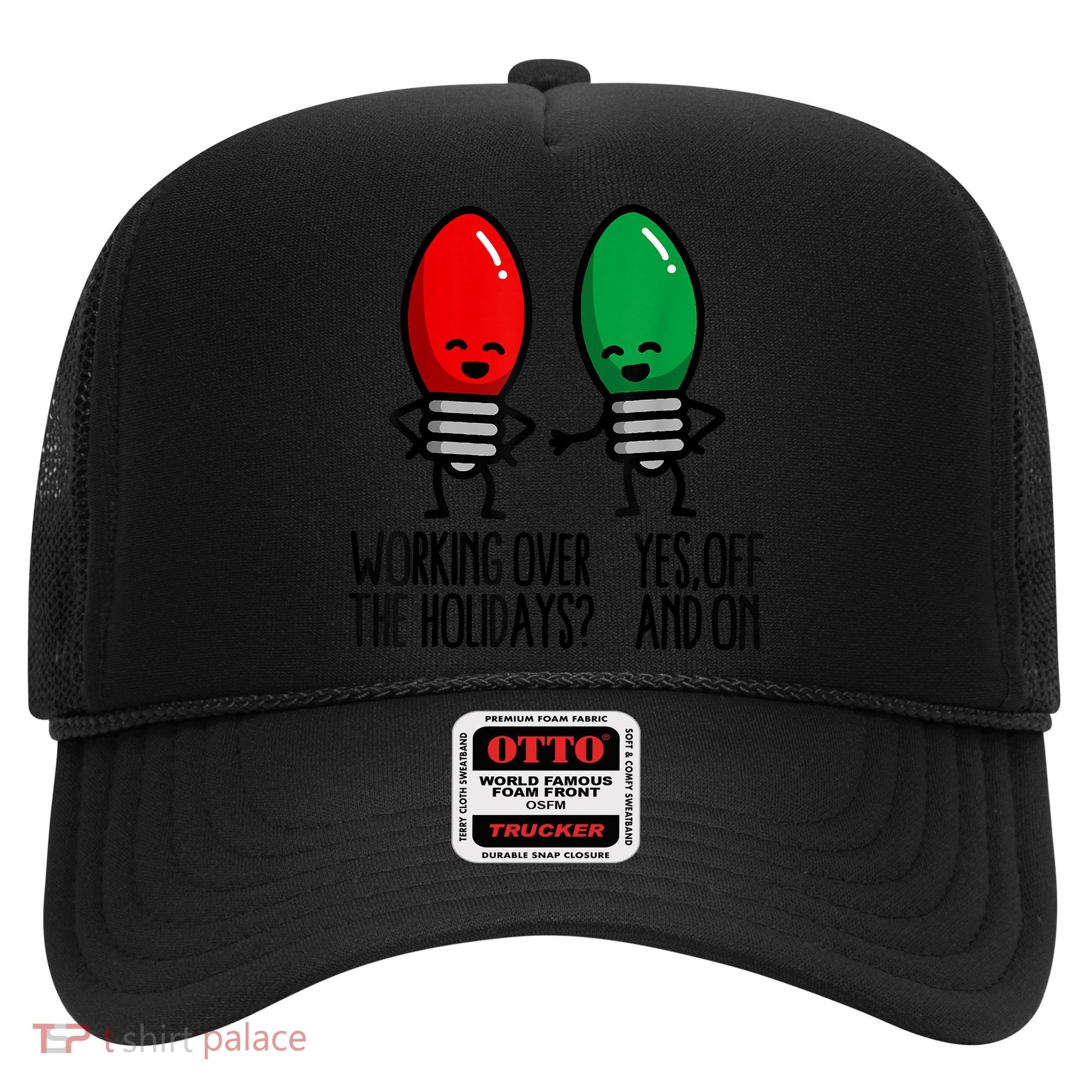 Funny Christmas Lights Pun Working Over Holidays Hat