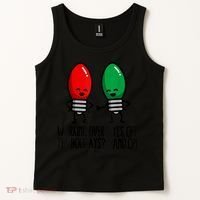 Funny Christmas Lights Pun Working Over Holidays Tank Top thumb 2
