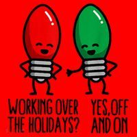 Funny Christmas Lights Pun Working Over Holidays Santa Hat thumb 1