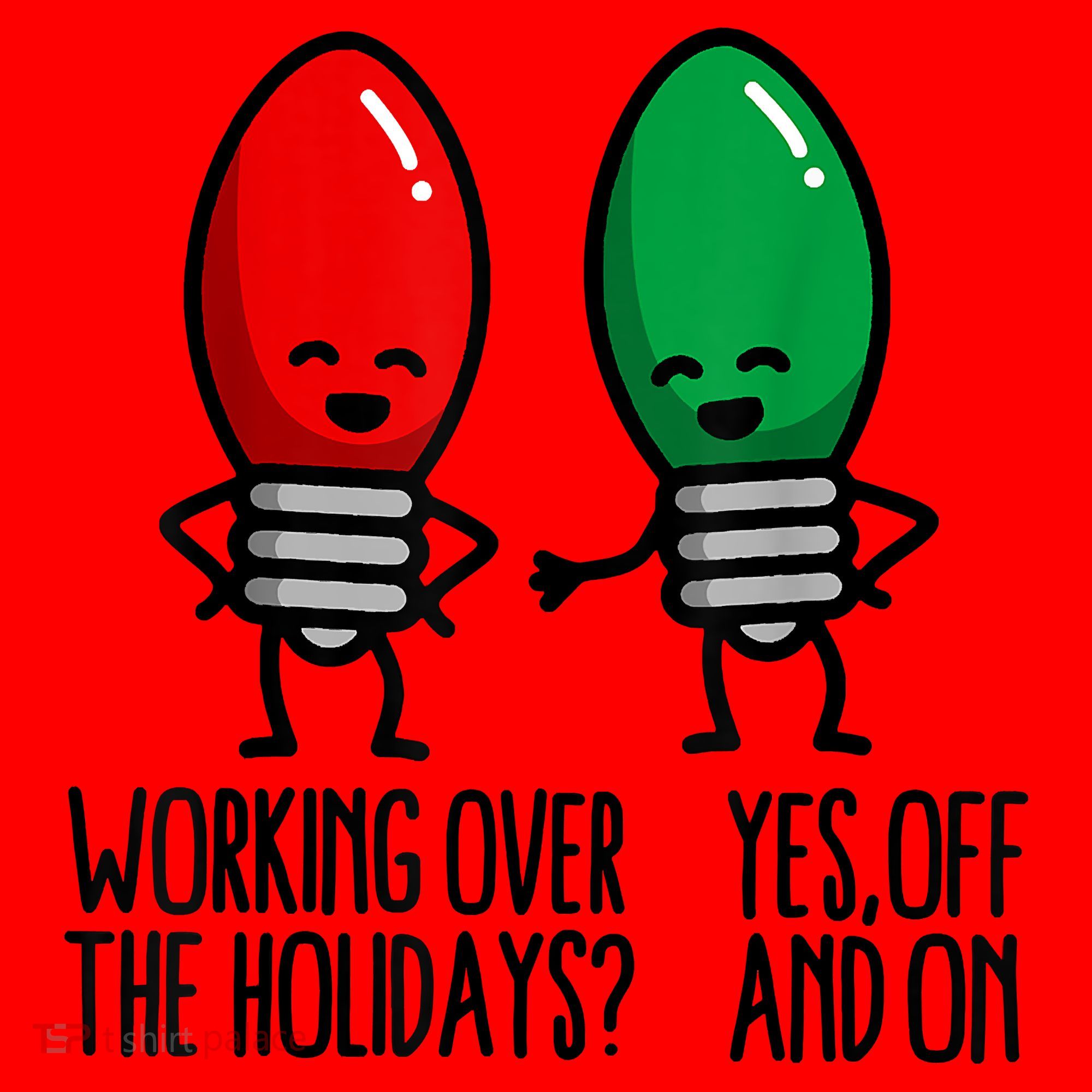 Funny Christmas Lights Pun Working Over Holidays Santa Hat