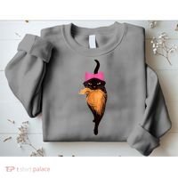 Funny Cat Ladies And Cat Guy Sweatshirt thumb 2