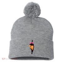 Funny Cat Ladies And Cat Guy Pom Pom 12in Knit Beanie thumb 0