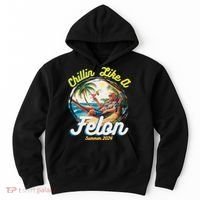 Funny Chillin Like A Felon Summer 2024 Trump Supporter Hoodie thumb 0