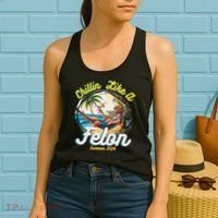 Funny Chillin Like A Felon Summer 2024 Trump Supporter Women's Tank Top thumb 2