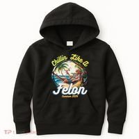Funny Chillin Like A Felon Summer 2024 Trump Supporter Kids Hoodie thumb 0