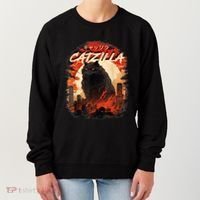 Funny Cat Lover Catzilla Cat Humor Cat Women's Sweatshirt thumb 0