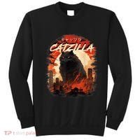 Funny Cat Lover Catzilla Cat Humor Cat Sweatshirt thumb 0
