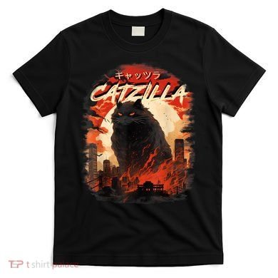 Funny Cat Lover Catzilla Cat Humor Cat T-Shirt