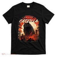 Funny Cat Lover Catzilla Cat Humor Cat T-Shirt thumb 0