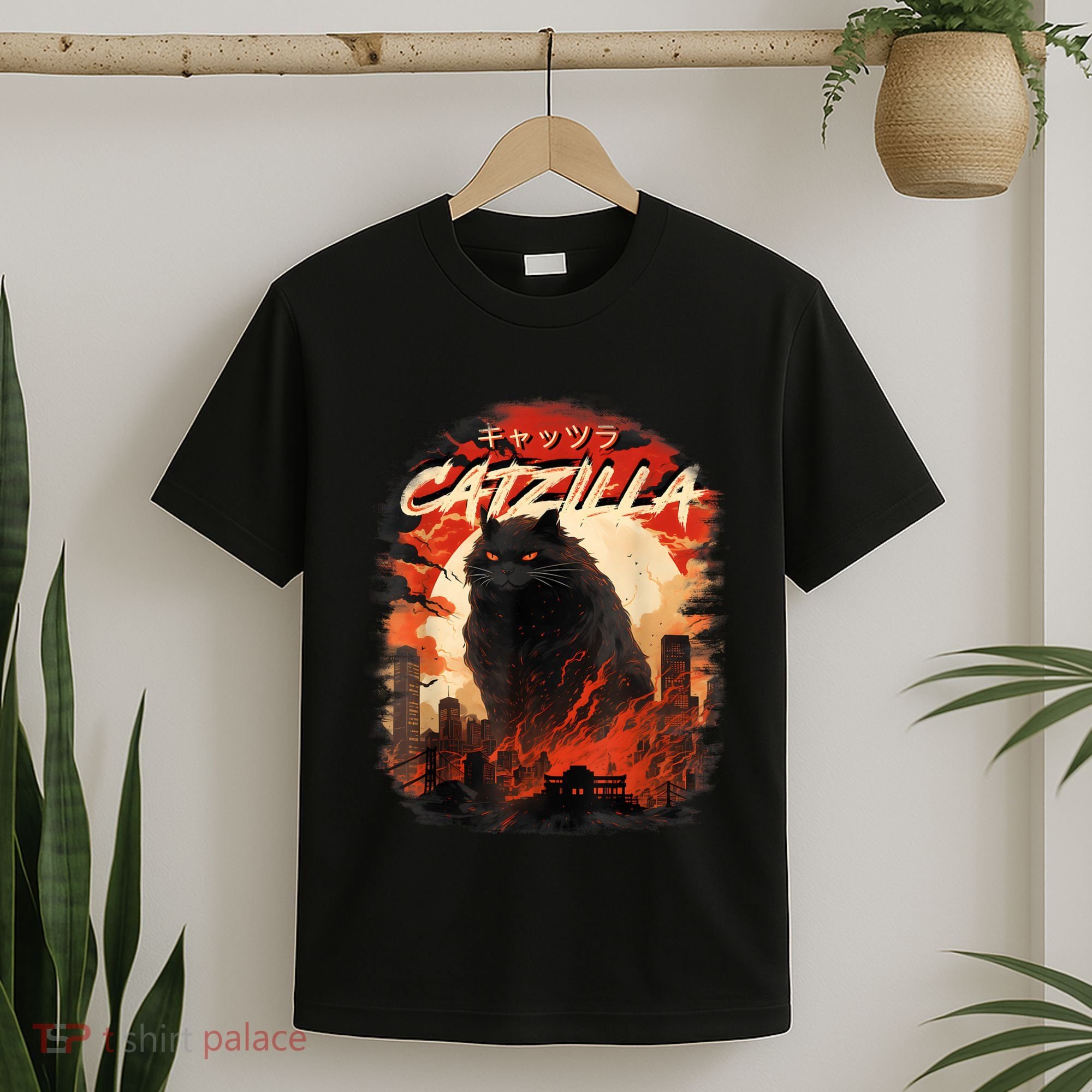 Funny Cat Lover Catzilla Cat Humor Cat T-Shirt