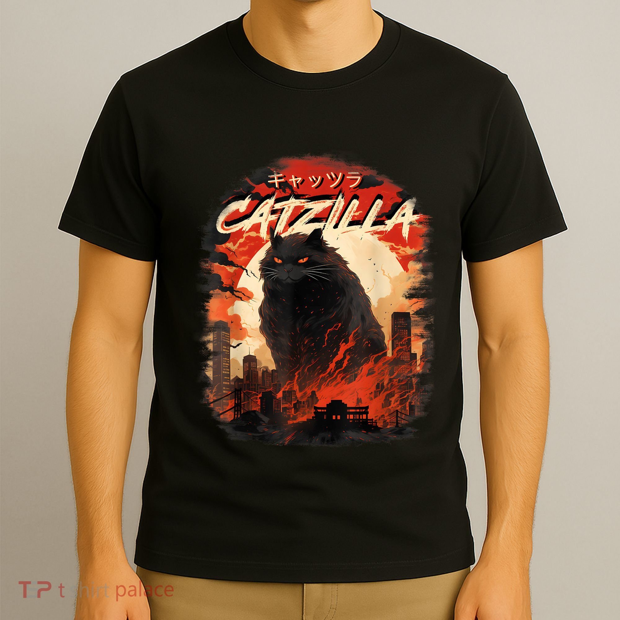 Funny Cat Lover Catzilla Cat Humor Cat T-Shirt