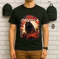 Funny Cat Lover Catzilla Cat Humor Cat T-Shirt thumb 6